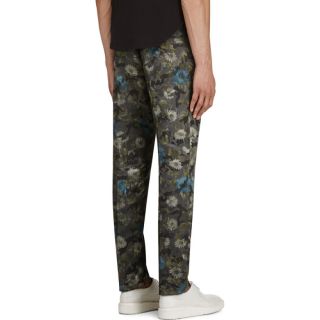Valentino Grey Floral Camo Print Trousers
