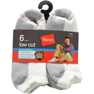 Hanes Men's 6 Pack Low Cut Socks