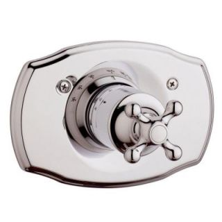 GROHE Seabury Cross Single Handle Thermostat Valve Trim Kit in Polished Nickel (Valve Sold Separately) 19612BE0