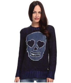 LOVE Moschino Skull Sweater Blue Melange
