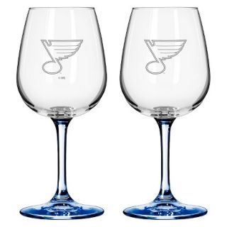 Boelter Brands NHL 2 Pack St. Louis Blues Wine Glass   12 oz