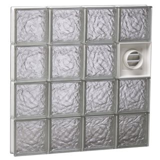 REDI2SET Ice Glass Pattern Frameless Replacement Glass Block Window (Rough Opening 32 in x 32 in; Actual 31 in x 31 in)