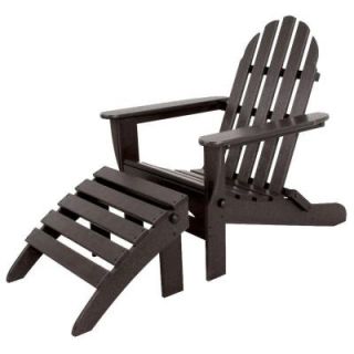 Ivy Terrace Classics Black 2 Piece Patio Adirondack Chair IVS102 1 BL