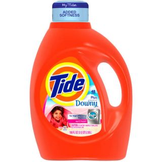 Tide 2x Ultra H.E. With A Touch Of Downy Liquid Laundry Detergent, 100 fl oz