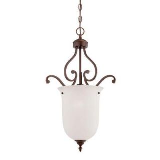 Millennium Lighting Rubbed Bronze Pendant with Etched White Glass 1571 RBZ