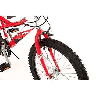 Titan  Blaze 20 inch BMX with 6 speeds, Red and White