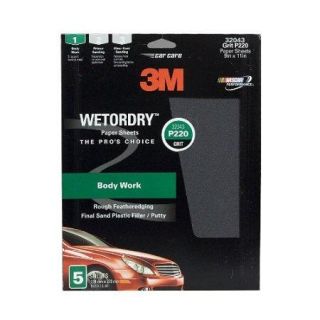 3m 32043 Imperial Wetordry 9" X 11" Sheet   5 Sheets Per Pack