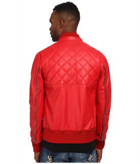 Philipp Plein No One Leather Jacket Red