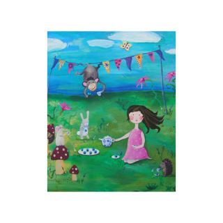 Wit & Whimsy Tea Party Brunette Canvas Art