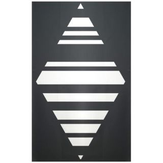 Decorative Geometric Diamond Polyester Area Rug (4 x 6)  