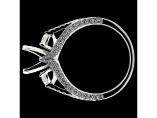 Antique style wedding Diamond ring semi mount ring 1.25 carats