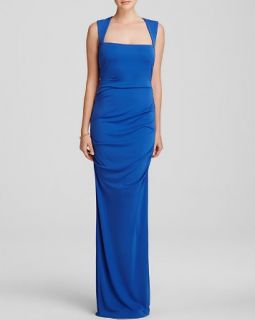 Nicole Miller Gown   Square Neck Open Back