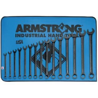 Armstrong 15 pc. 12 pt. Black Oxide Long Combination Wrench Set in