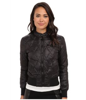 Members Only Quilted Down Bomber Jacket Black