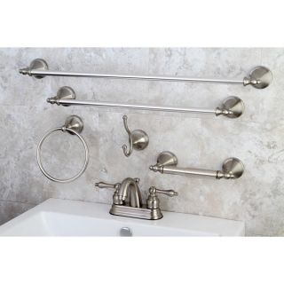 Modern Satin Nickel Metal Faucet Towel Rack Bathroom Faucet & Bathroom