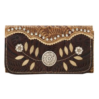 American West Woodland Bloom Leather Wallet   17543138  