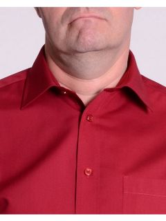 Double TWO Plain Poplin Long Sleeve Shirt Red