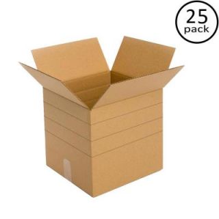 Plain Brown Box 10 in. x 10 in. x 10 in. Multi depth 25 Box Bundle PRA0036B