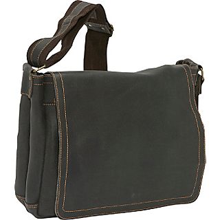 David King & Co. Distressed Leather Laptop Messenger Bag