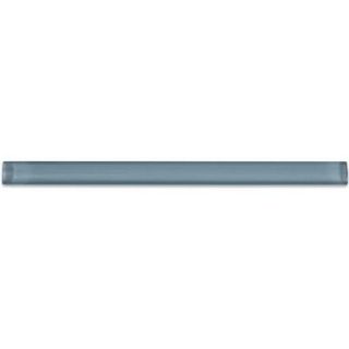 Splashback Tile Light Blue Gray 3/4 in. x 6 in. Glass Pencil Liner Trim Wall Tile GPL LIGHT BLUE GRAY