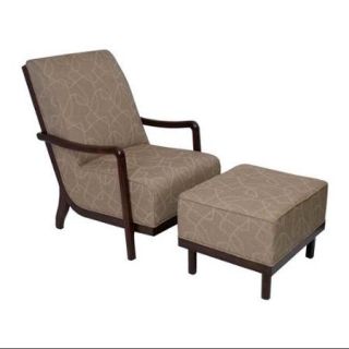 Manhattan 2 Pc Modern Upholstered Chair w Ottoman Set