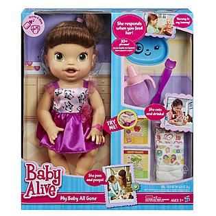 Baby Alive My Baby All Gone Doll (Brunette)   Toys & Games   Dolls