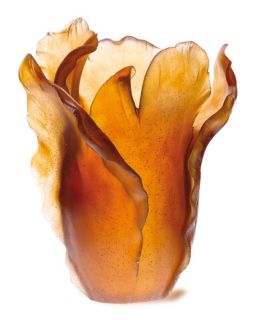 Daum Amber Tulip Vase