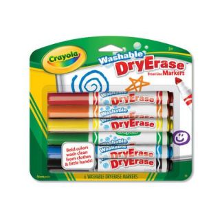 Crayola Washable Dry Erase Markers, 6pk