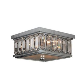 Worldwide Lighting Athens 4 Light Chrome and Clear Crystal Flushmount W33140C10