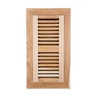 Image Wood Vents 4 x 12 Am Hickory Ready to Finish Flush Mount Register with Metal Damper DISCONTINUED FR412HKFFWV