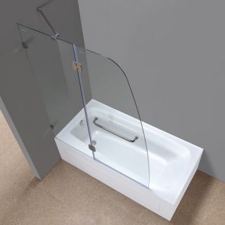 48 x 58 Pivot Frameless Tub Height Shower Door