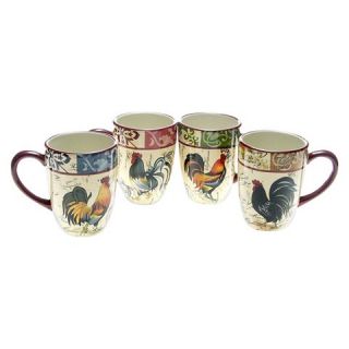 Certified International Lille Rooster Mug Set of 4 (20 oz.)