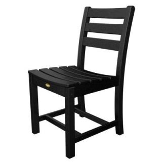 Trex Outdoor Furniture Monterey Bay Charcoal Black Patio Dining Side Chair TXD100CB