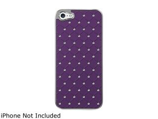 Luxmo Purple Studded Diamond Chrome Case For iPhone 5 CHIP5STDCKPP R