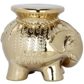 Safavieh Elephant Gold Ceramic Patio Stool ACS4501D