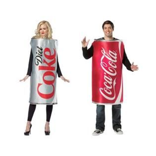 Coca Cola Can & Diet Coke Can Couples Halloween Costume Bundle