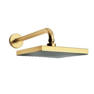 LaToscana Lady 1 Spray 8 in. Fixed Shower Head with Arm in Satin Gold 89OK750