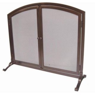 Home Decorators Collection Emberly Brown 1 Panel Fireplace Screen with Doors KD523AB