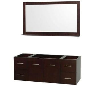 Wyndham Collection Centra 59 in. Vanity Cabinet with Mirror in Espresso WCVW00960SESCXSXXM58