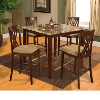 Hazelwood Home Counter Height 5 Piece Dinette Set