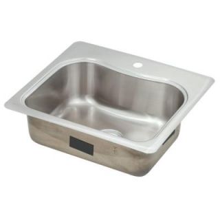 KOHLER Staccato Drop In Stainless Steel 25 in. 1 Hole Single Bowl Kitchen Sink K 3362 1 NA