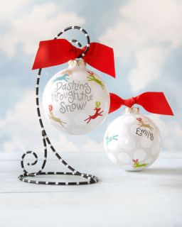 Coton Colors Dashing Through The Snow Personalized Christmas Ornament