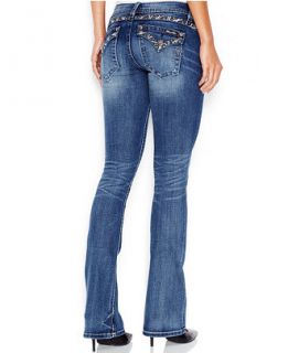 Miss Me Embellished Bootcut Jeans, Medium Blue Wash   Jeans   Women