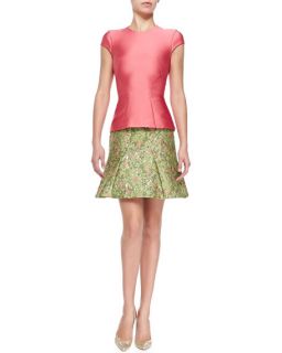 Zac Posen Floral Jacquard Fit and Flare Skirt, Wisley