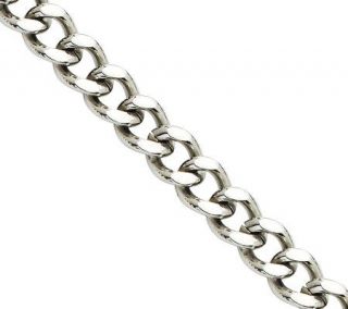 Stainless Steel 8 Curb Chain Bracelet —