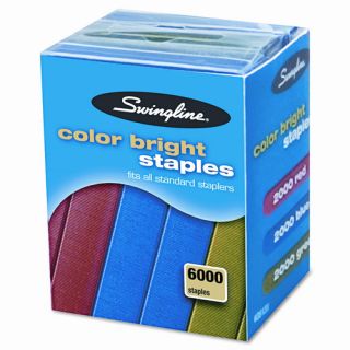 Color Bright Staples, 6000/Pack by Swingline