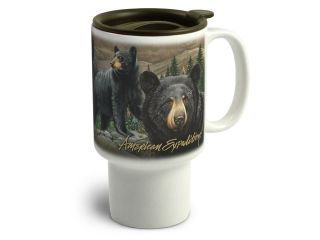 American Expedition Stoneware Travel Mug Black Bear CTMG 301