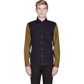 Marc by Marc Jacobs Navy Blue Oxford Contrast Sleeved Shirt