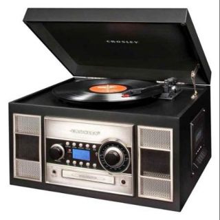 Crosley Radio Memory Master II CD Recorder Turntable in Black