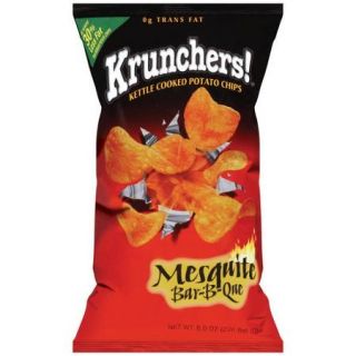 Krunchers Kettle Cooked Mesquite Bar B Que Potato Chips, 8 oz